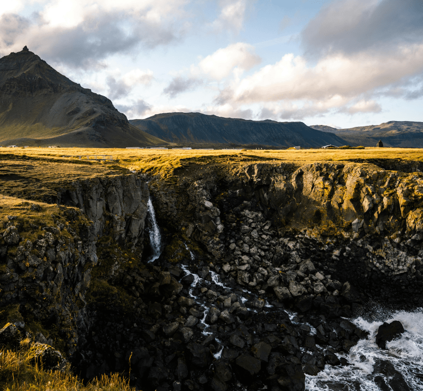 Beautiful mountain and river